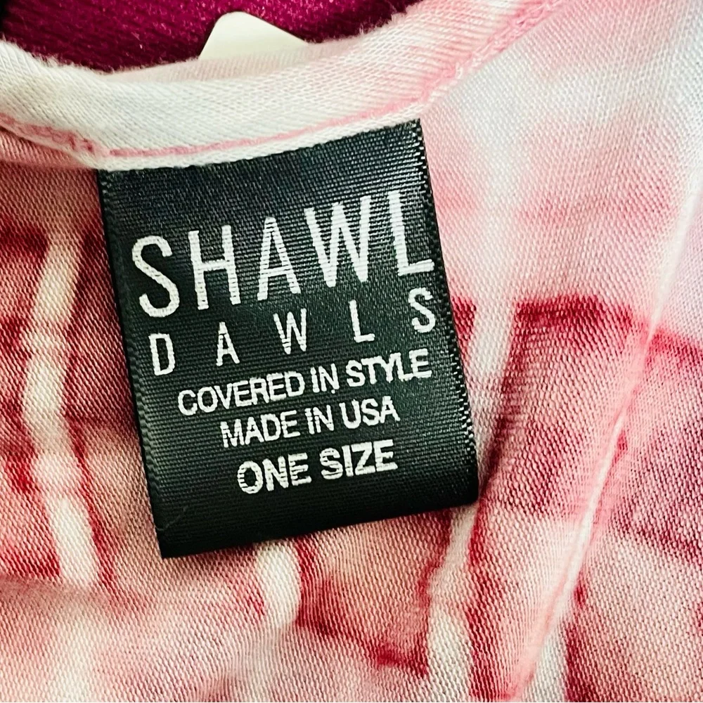 Shawl Dawls Boho tie dye fringe convertible hippie shawl scarf NWT One Size